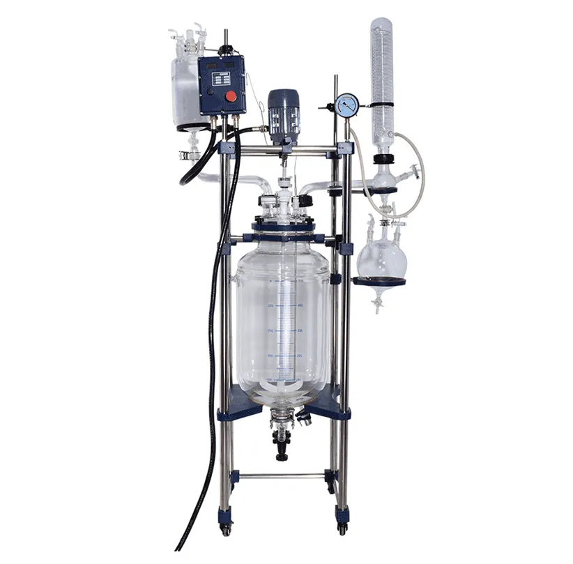 batch reactor systems in chemical laboratory, glass-lined and stainless steel reactors, laboratory equipment