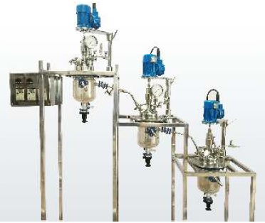 continuous stirred tank reactor CSTR in chemical engineering laboratory, modern process equipment